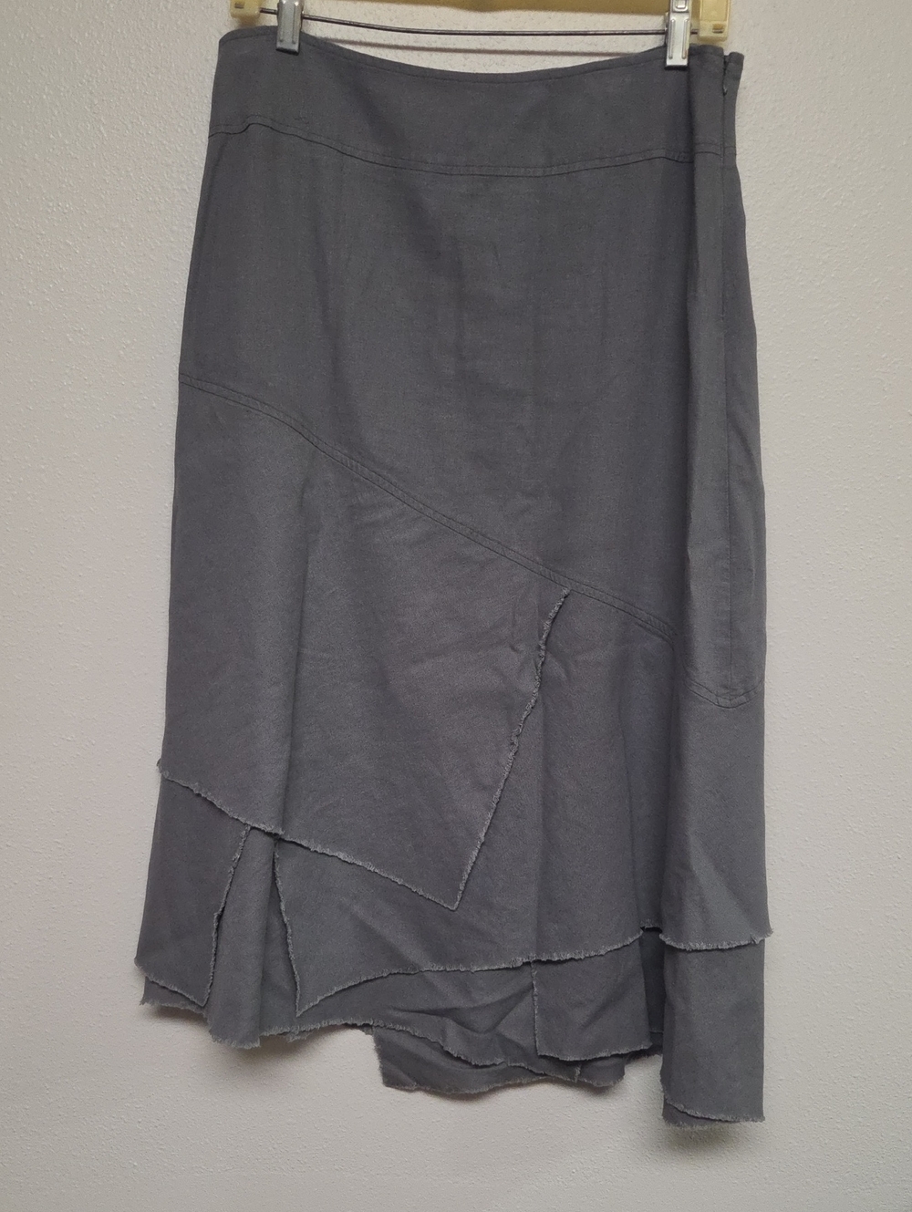 Asymmetrical Blue Gray Layered Women's Skirt